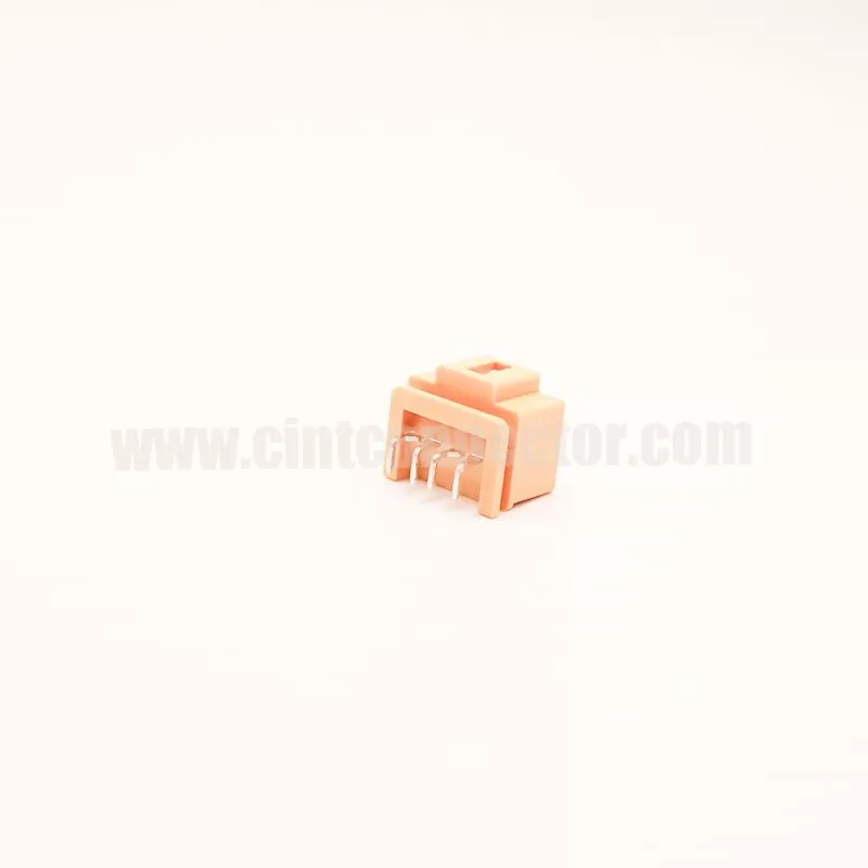 4 PIN PCB motorcycle right angle header connector plug orange color
