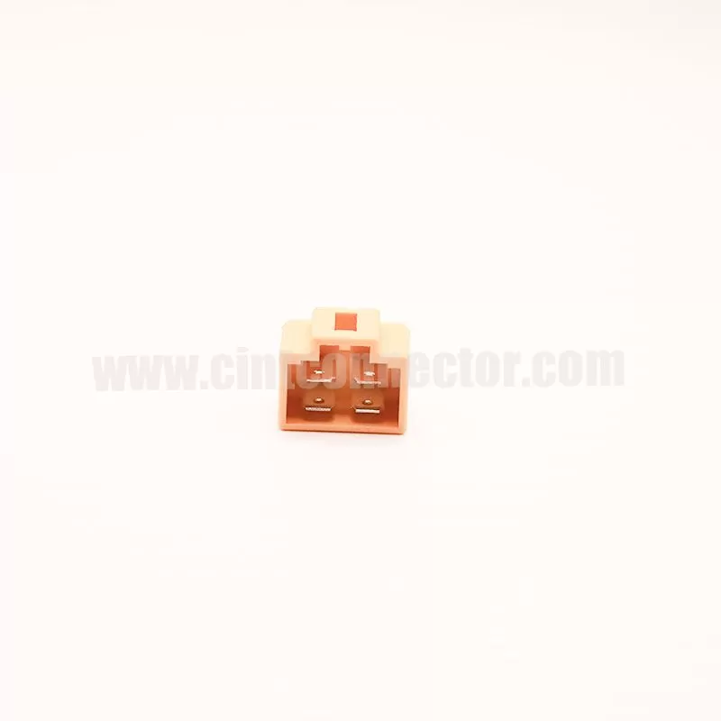 4 PIN PCB motorcycle right angle header connector plug orange color