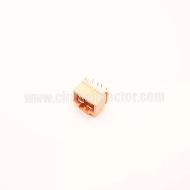 4 PIN PCB motorcycle right angle header connector plug orange color