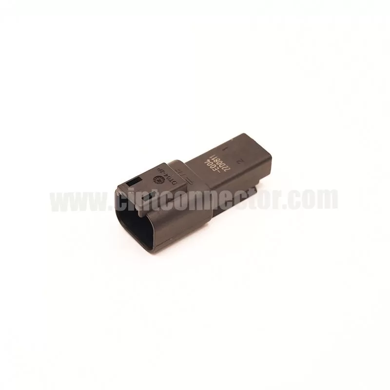 DT04-2P-E004 TE Connectivity 2 pin male rectangular black housing plug Deutsch Connectors