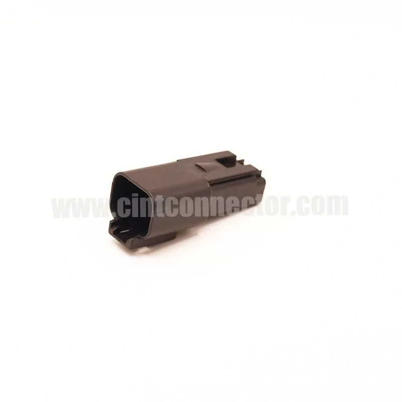 DT04-2P-E004 TE Connectivity 2 pin male rectangular black housing plug Deutsch Connectors