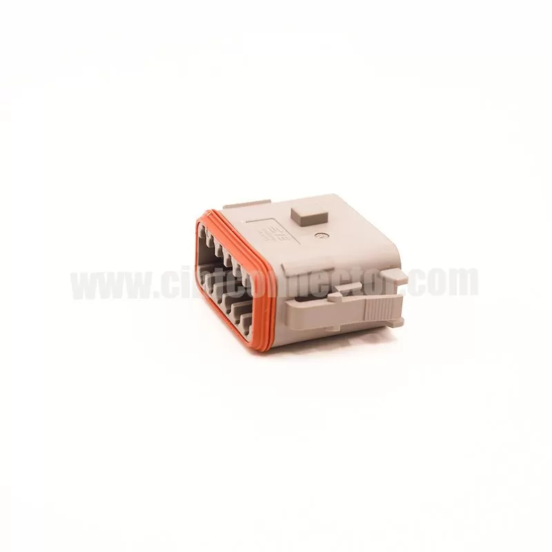 DT06-12SA TE Connectivity 12 pin female rectangular gray housing plug Deutsch Automotive Connectors