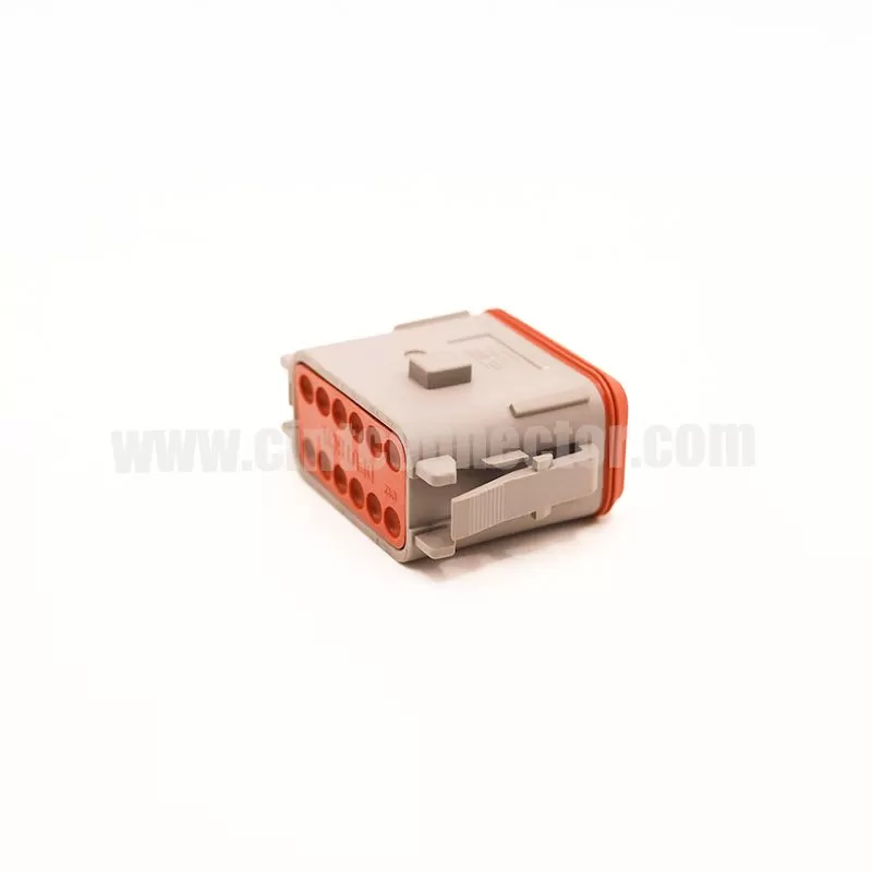 DT06-12SA TE Connectivity 12 pin female rectangular gray housing plug Deutsch Automotive Connectors