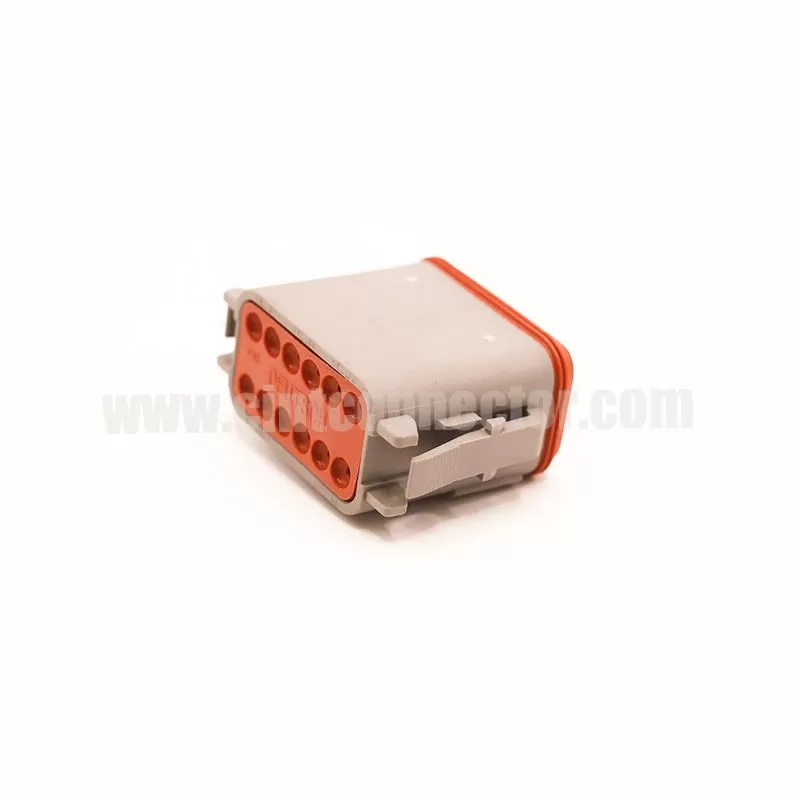 DT06-12SA TE Connectivity 12 pin female rectangular gray housing plug Deutsch Automotive Connectors