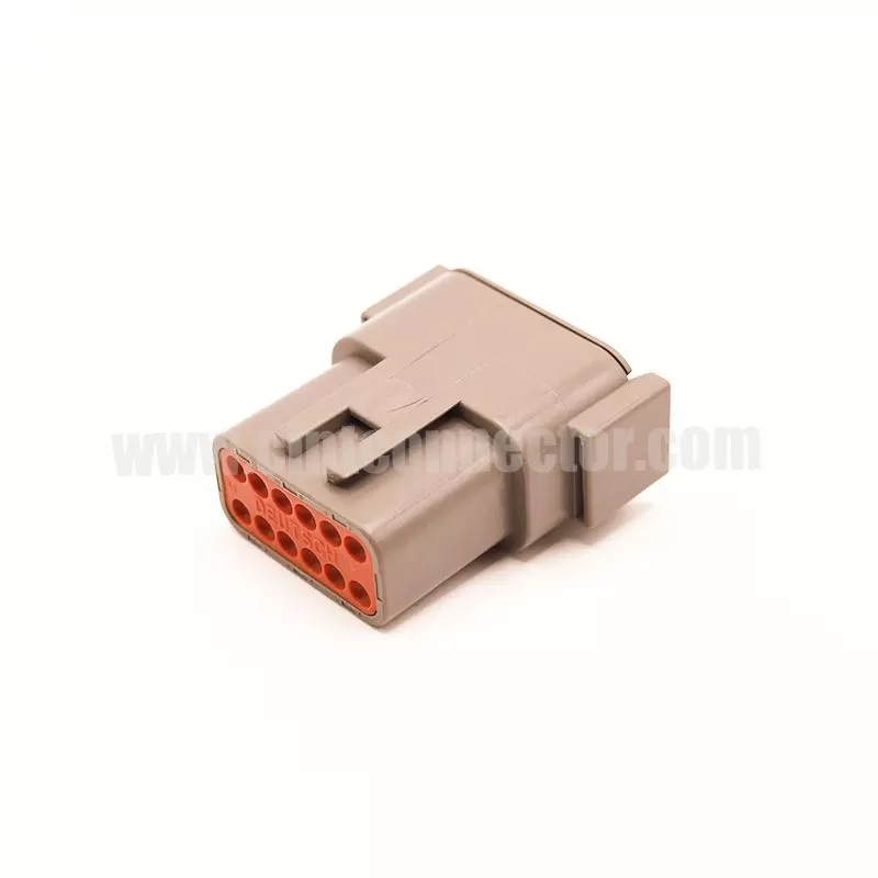 DTM04-12PA Deutsch Receptacle 12 pin male TE Connectivity automotive gray housing plug Connectors