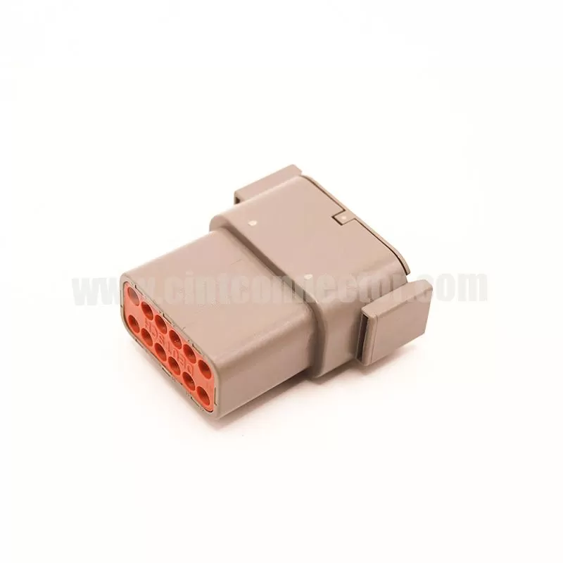 DTM04-12PA Deutsch Receptacle 12 pin male TE Connectivity automotive gray housing plug Connectors