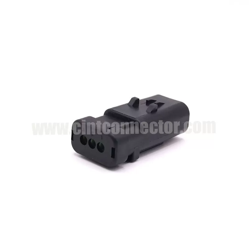 3 way male waterproof receptacle car connector for CAT Excavator TE AMP 776430-1