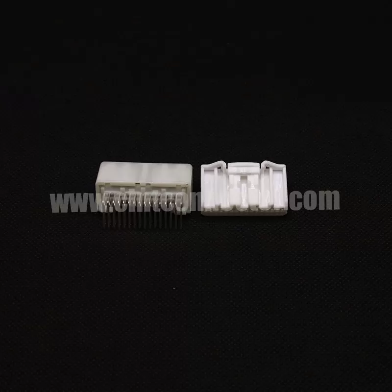 32 pin male PCB header connector TE AMP 90980-12153 1318745-2 wire to board plug