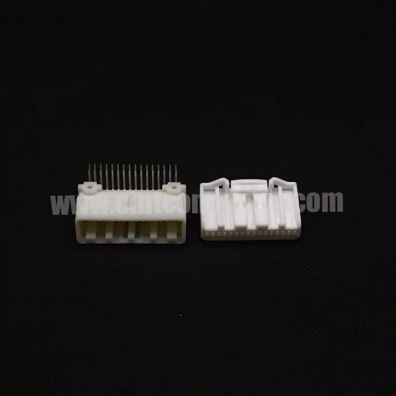 32 pin male PCB header connector TE AMP 90980-12153 1318745-2 wire to board plug