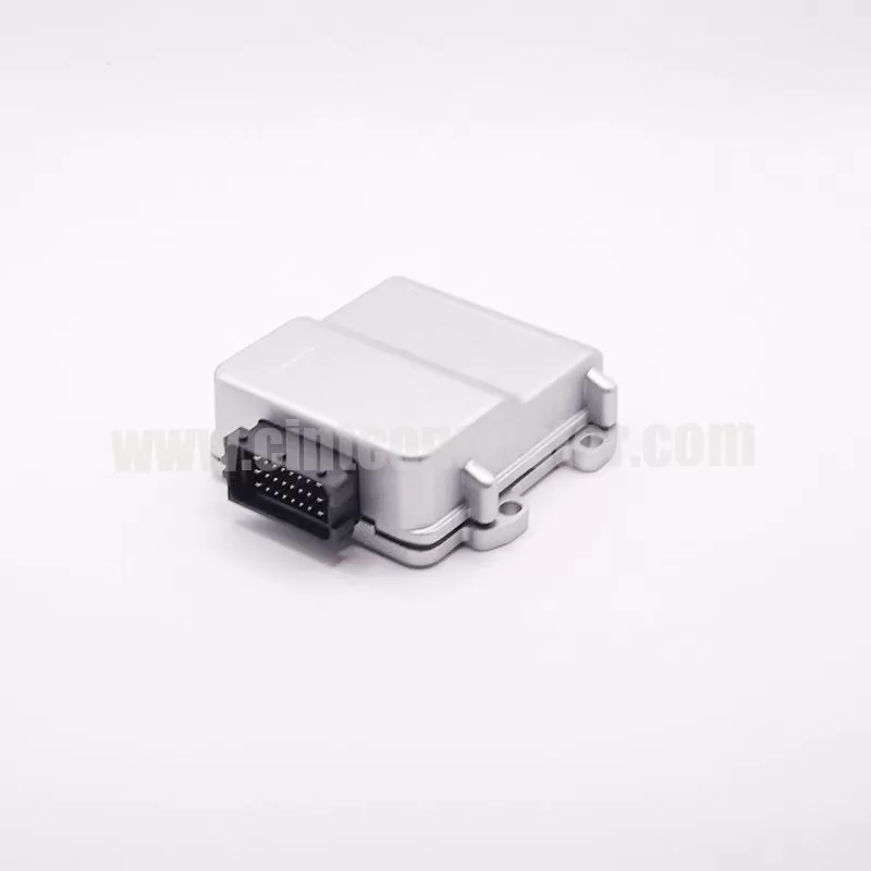 24 pin auto ECU PCM Aluminum enclosure suits for FCI PCB connector, used for AUDI A6 automotive Engine Control Unit 211PC249S0033 HCCPHPE24BKA90F