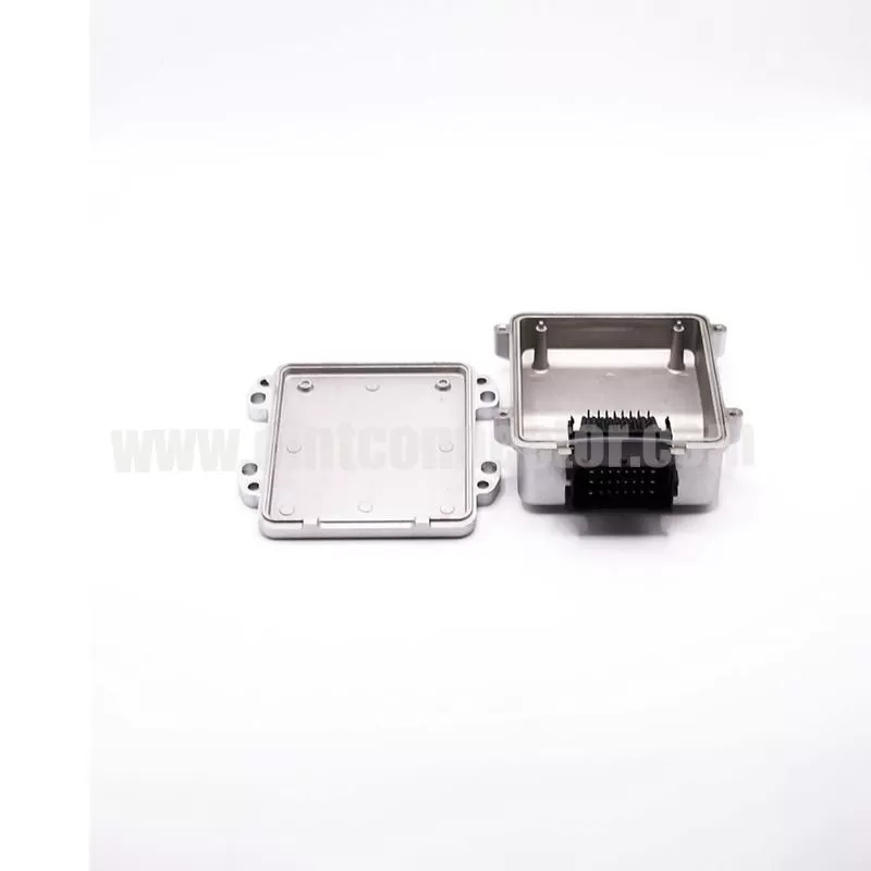 24 pin auto ECU PCM Aluminum enclosure suits for FCI PCB connector, used for AUDI A6 automotive Engine Control Unit 211PC249S0033 HCCPHPE24BKA90F