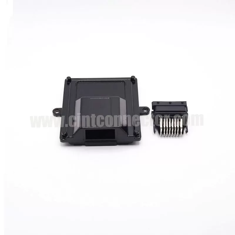 24 pin auto ECU VCU Aluminum enclosure suits for FCI PCB connector automotive Engine Control Unit 211PC249S0033 HCCPHPE24BKA90F
