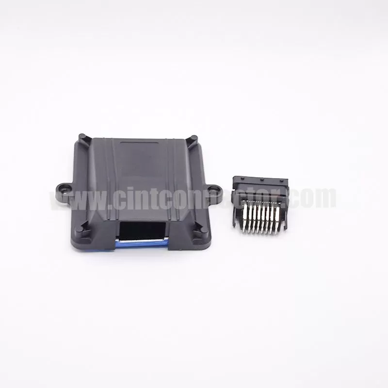 24 pin auto ECU VCU Aluminum enclosure suits for FCI PCB connector automotive Engine Control Unit 211PC249S0033 HCCPHPE24BKA90F