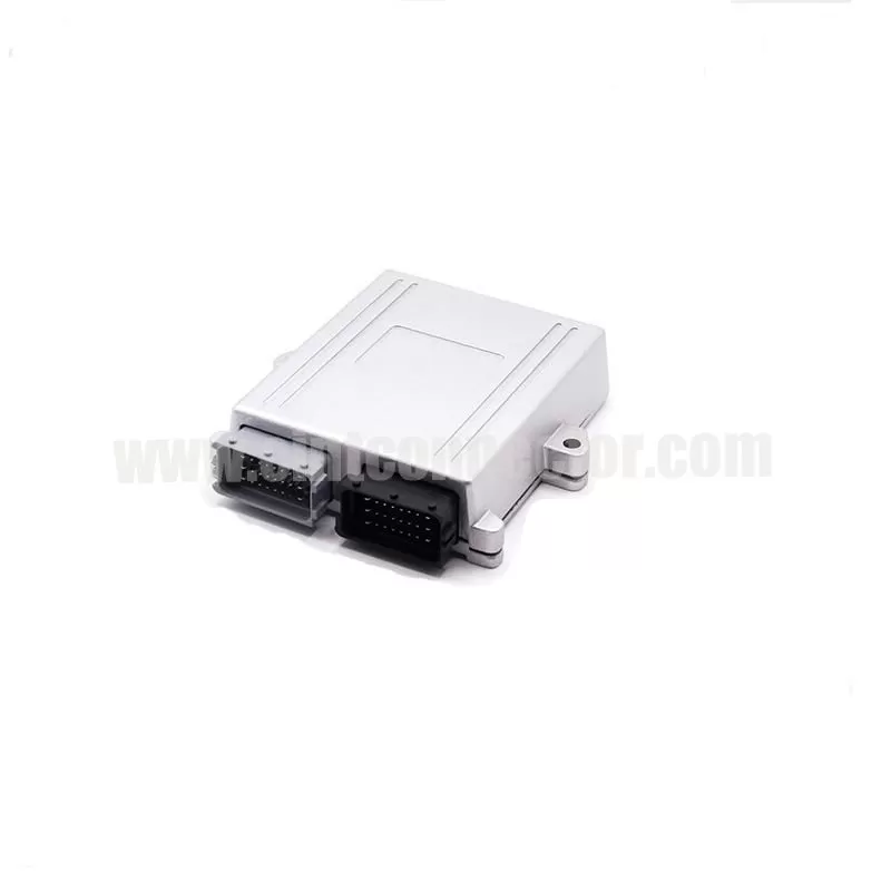 2 Holes 24 pin auto ECU VCU Aluminum enclosure suits for FCI PCB connector 211PC249S0005 automotive Engine Control Unit 211PC249S0033 HCCPHPE24BKA90F