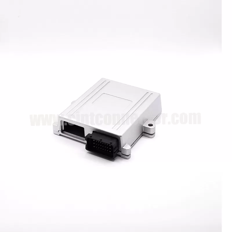 2 Holes 24 pin auto ECU VCU Aluminum enclosure suits for FCI PCB connector 211PC249S0005 automotive Engine Control Unit 211PC249S0033 HCCPHPE24BKA90F