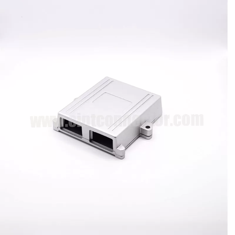 2 Holes 24 pin auto ECU VCU Aluminum enclosure suits for FCI PCB connector 211PC249S0005 automotive Engine Control Unit 211PC249S0033 HCCPHPE24BKA90F