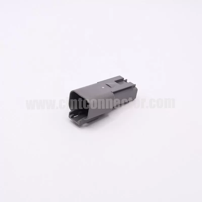 DT04-2P TE Connectivity 2 pin male rectangular gray housing plug Deutsch Connectors