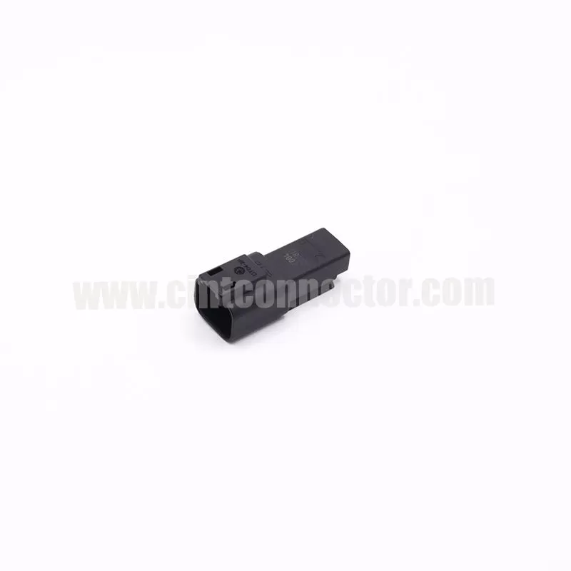 DT04-2P-E004 TE Connectivity 2 pin male rectangular black housing plug Deutsch Connectors