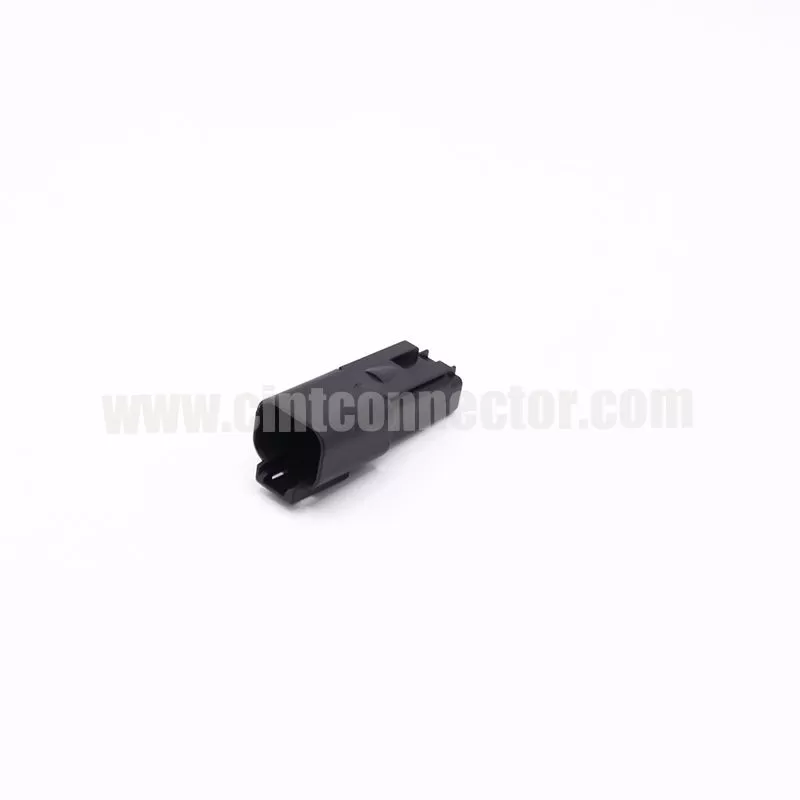 DT04-2P-E004 TE Connectivity 2 pin male rectangular black housing plug Deutsch Connectors