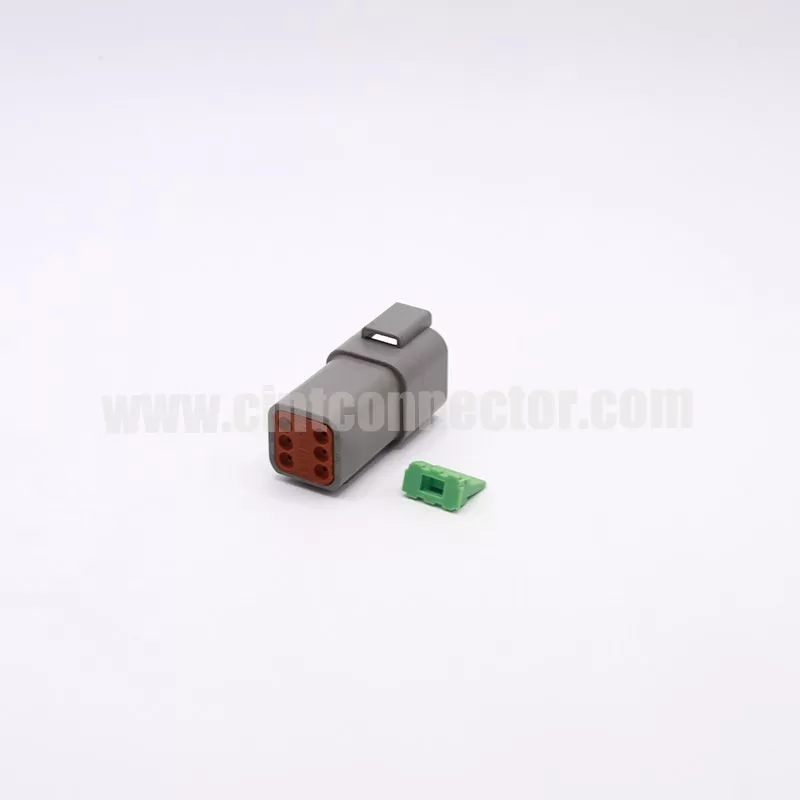 DT04-6P 6 pin male rectangular gray housing plug Deutsch Connectors