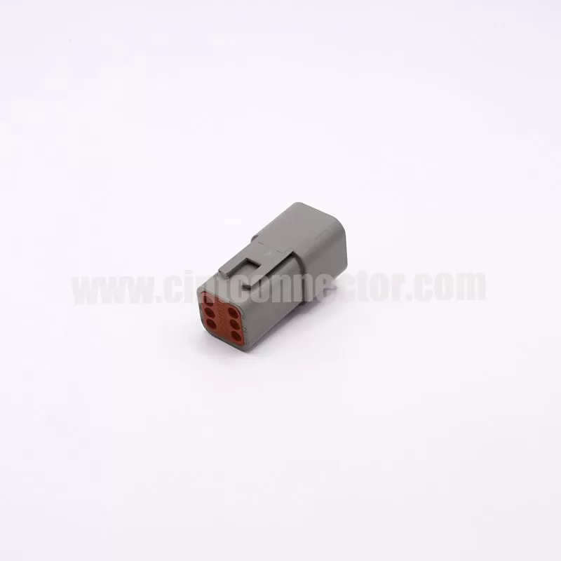 DT04-6P 6 pin male rectangular gray housing plug Deutsch Connectors