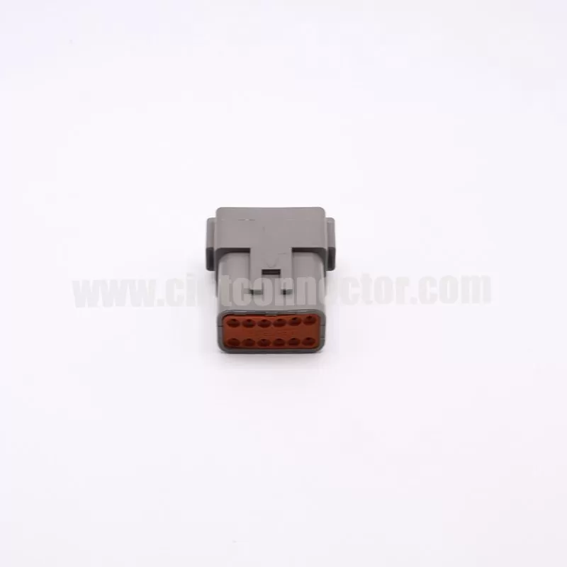 DT04-12PA 12 pin male rectangular gray housing plug Deutsch Connectors