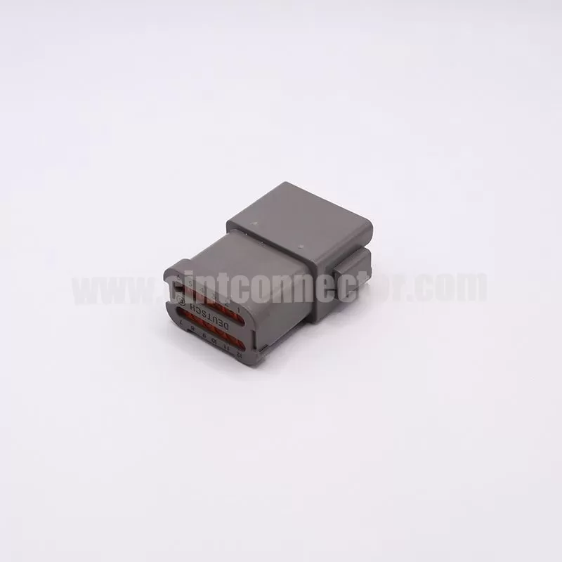 DT04-12PA-CE07 12 pin male rectangular gray housing plug Deutsch Connectors