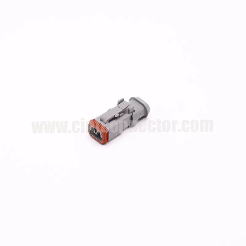 DT06-2S-CE04 2 pin TE female automotive rectangular gray housing plug Deutsch Connectors