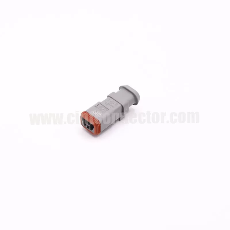 DT06-2S-CE04 2 pin TE female automotive rectangular gray housing plug Deutsch Connectors