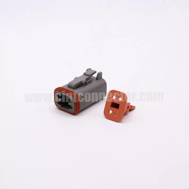 DT06-4S 4 pin female automotive rectangular gray housing plug Deutsch Connectors