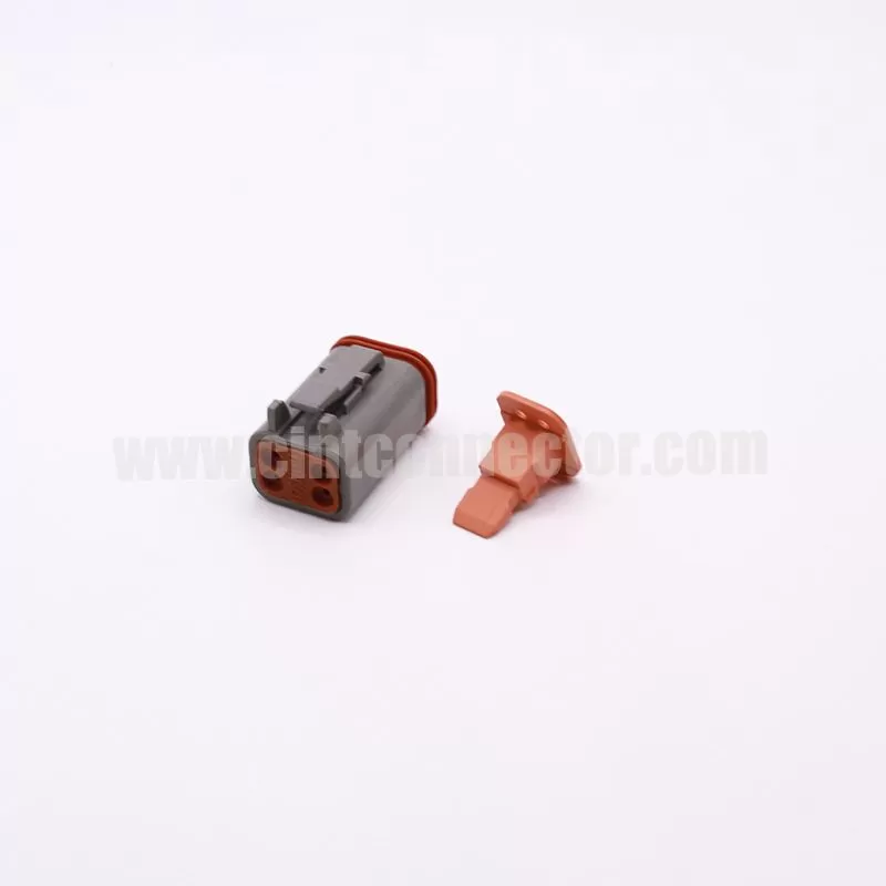 DT06-4S 4 pin female automotive rectangular gray housing plug Deutsch Connectors