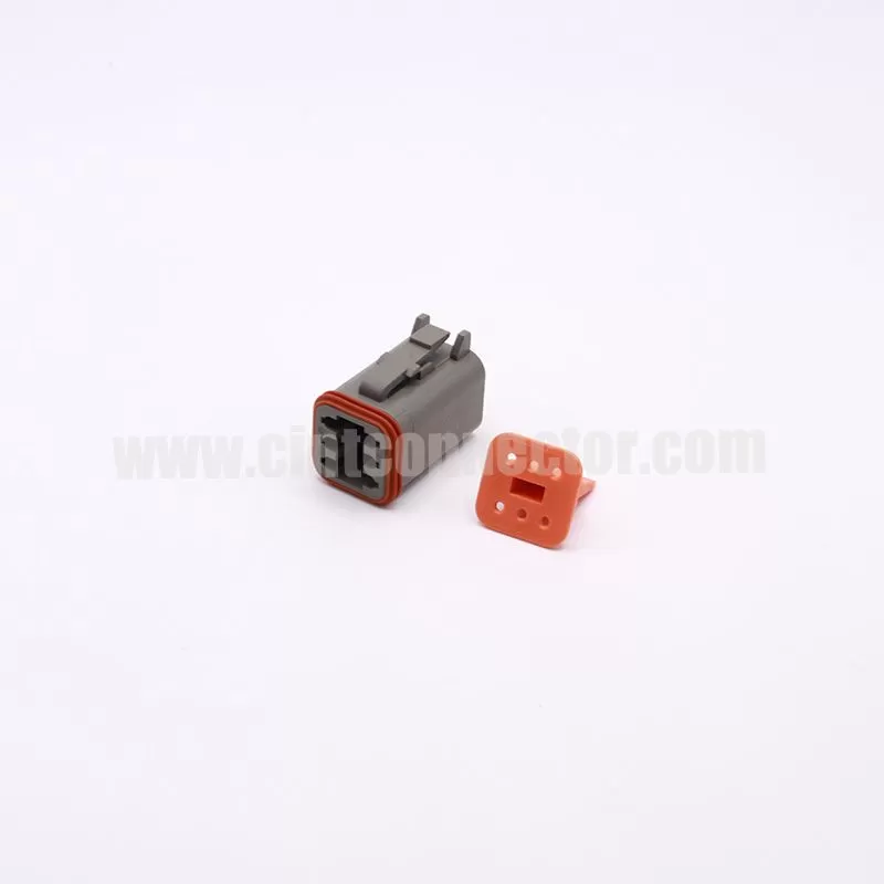 DT06-6S 6 pin female automotive rectangular gray housing plug Deutsch Connectors