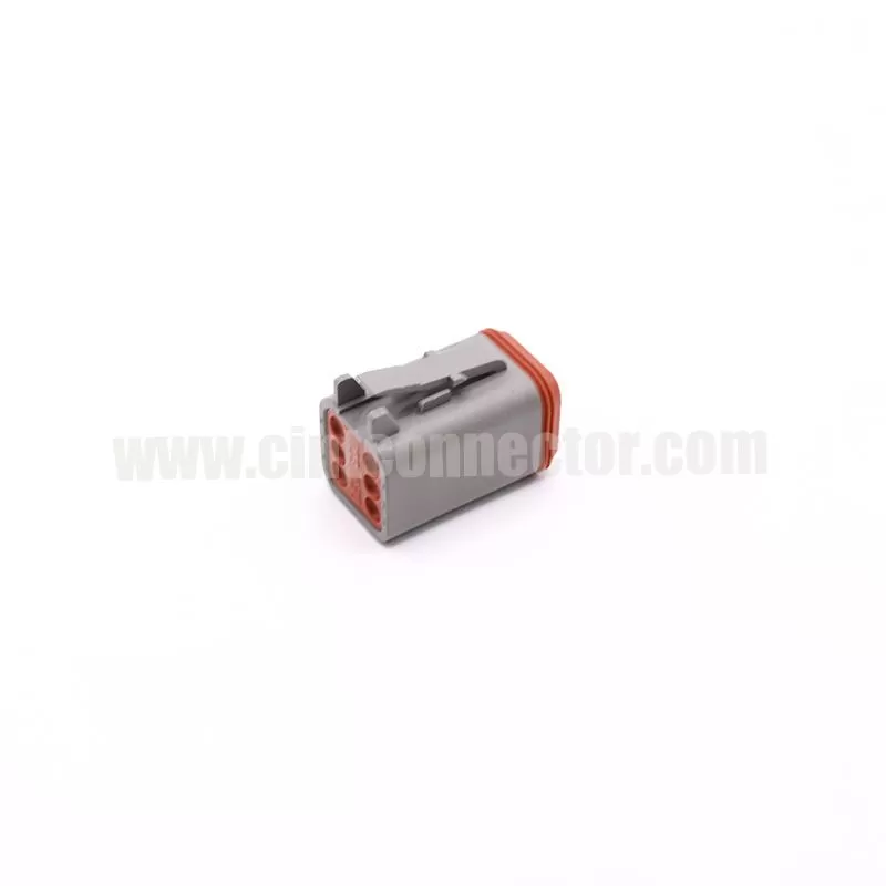 DT06-6S 6 pin TE female automotive rectangular gray housing plug Deutsch Connectors
