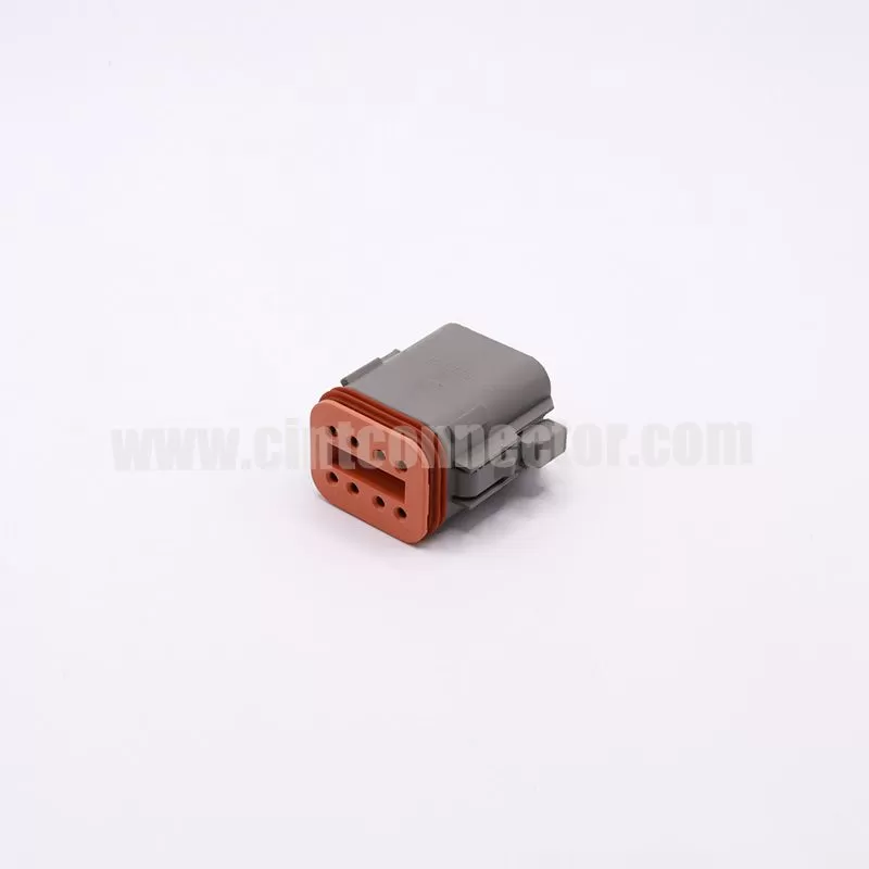 DT06-8S 8 pin TE female automotive rectangular gray housing plug Deutsch Connectors