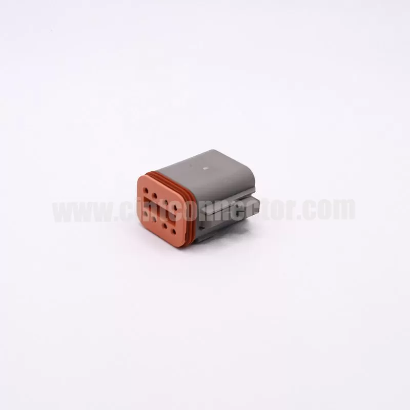 DT06-8S 8 pin TE female automotive rectangular gray housing plug Deutsch Connectors