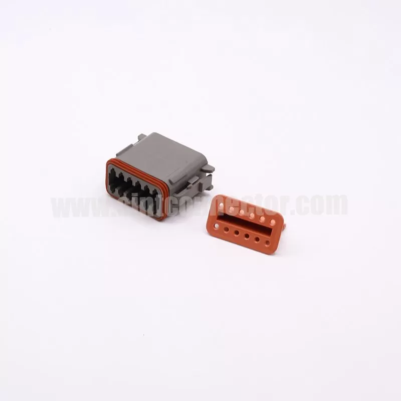 DT06-12SA 12 pin female automotive rectangular gray housing plug Deutsch Connectors