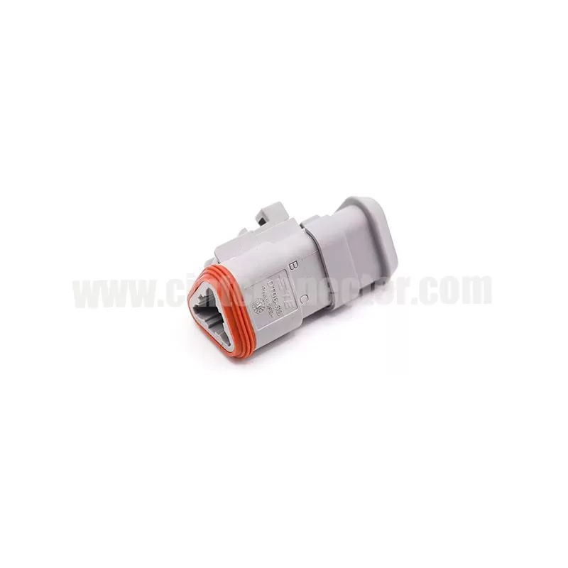DT06-3S-E008 3 pin TE female automotive gray housing wire to wire plug Deutsch Connector
