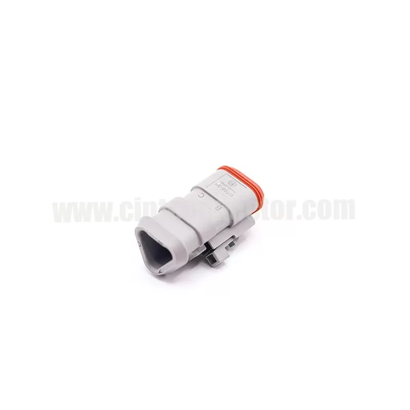 DT06-3S-E008 3 pin TE female automotive gray housing wire to wire plug Deutsch Connector
