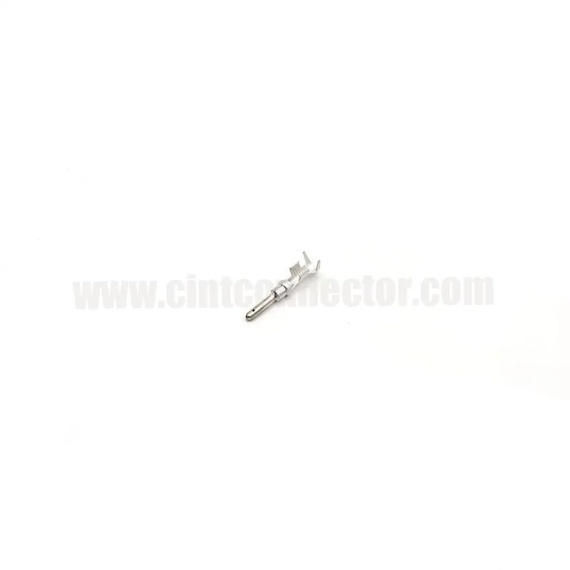 Deutsch automotive DT reel type pin contact male terminal 14AWG to 18 AWG stamped pin nickel plated 1060-14-0122