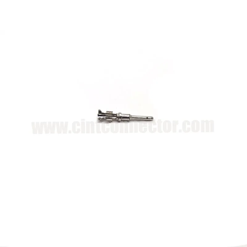 Deutsch automotive DT reel type pin contact male terminal 14AWG to 18 AWG stamped pin nickel plated 1060-16-0122