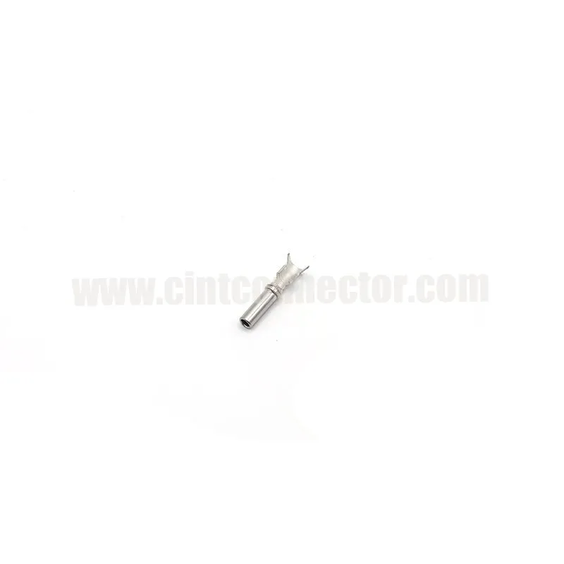 Deutsch automotive DT reel type pin contact female terminal 14AWG to 18 AWG stamped pin nickel plated 1062-14-0122