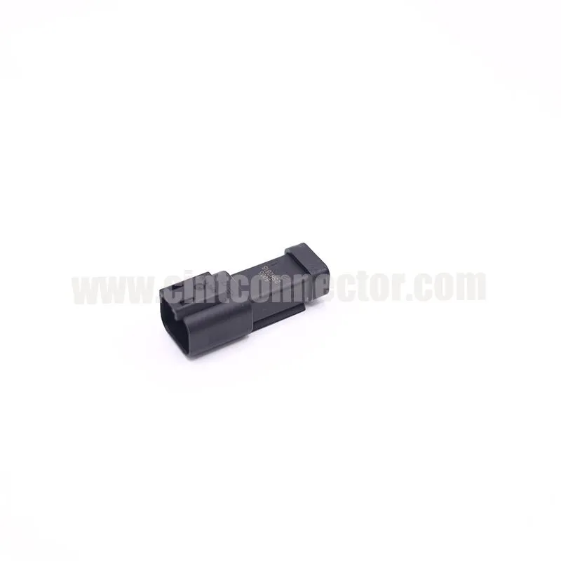 DT04-2P-E005 2 pin TE female automotive gray housing wire to wire seal extra black short cap Deutsch DT Connector