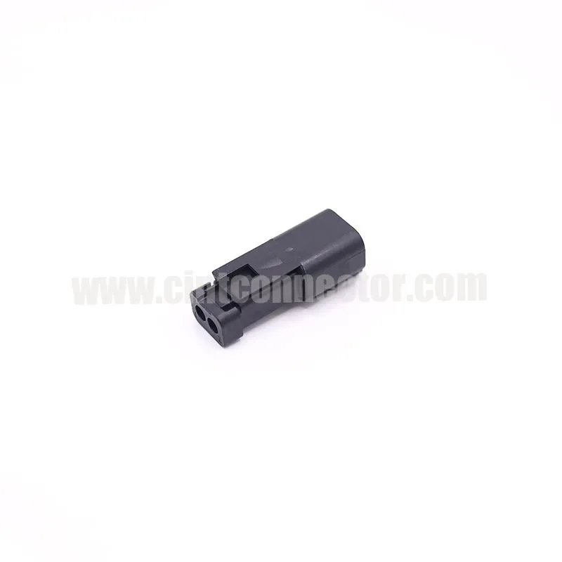DT04-2P-E005 2 pin TE female automotive gray housing wire to wire seal extra black short cap Deutsch DT Connector