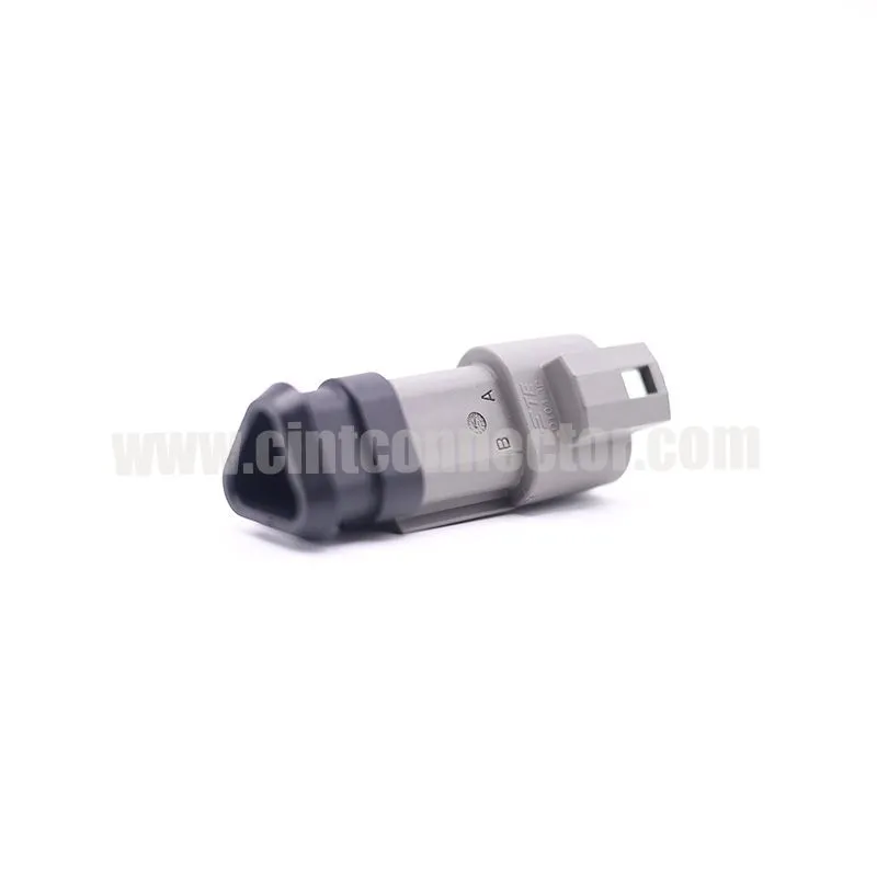 DT04-3P-E008 3 pin TE male automotive gray housing wire to wire seal extra black long cap plug Deutsch Connector