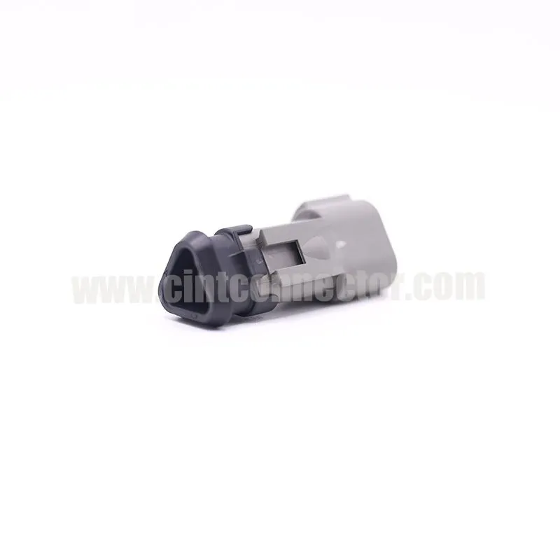 DT04-3P-E008 3 pin TE male automotive gray housing wire to wire seal extra black long cap plug Deutsch Connector