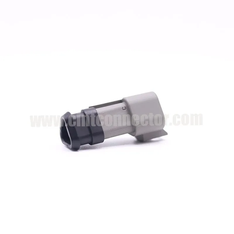 DT04-3P-E008 3 pin TE male automotive gray housing wire to wire seal extra black long cap plug Deutsch Connector