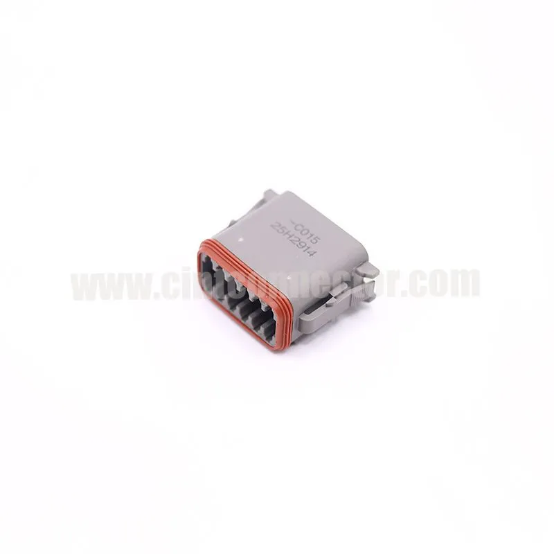 DT06-12SA-C015 12 way TE female automotive gray plug wire to wire extra seal thin DT series Deutsch Connector