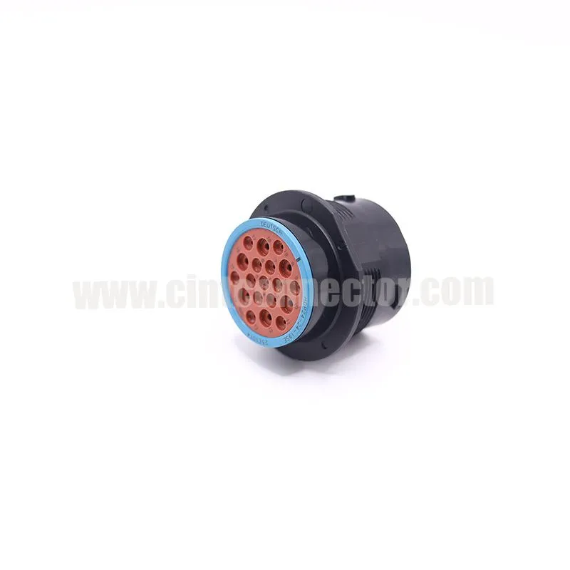 19 pin automotive housing for Female Terminals, wire to panel sealable Deutsch HDP24-24-19SE receptacle threaded size HDP Series Waterproof circular Connector