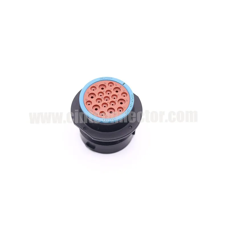 19 pin automotive housing for Female Terminals, wire to panel sealable Deutsch HDP24-24-19SE receptacle threaded size HDP Series Waterproof circular Connector