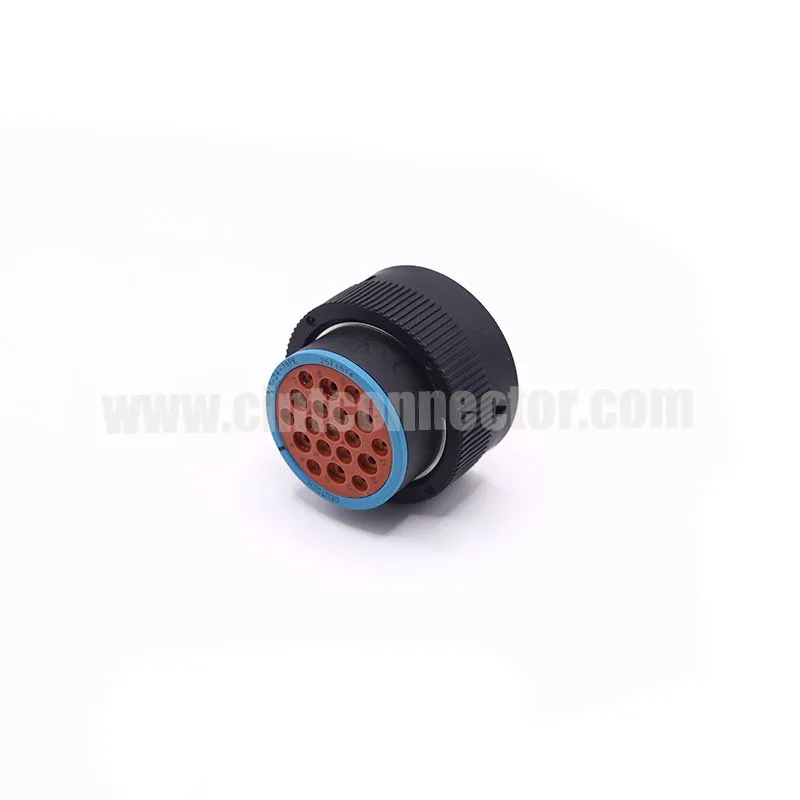 19 pin automotive housing for male Terminals, wire to panel sealable Deutsch HDP26-24-19PE receptacle threaded size HDP Series Waterproof circular Connector